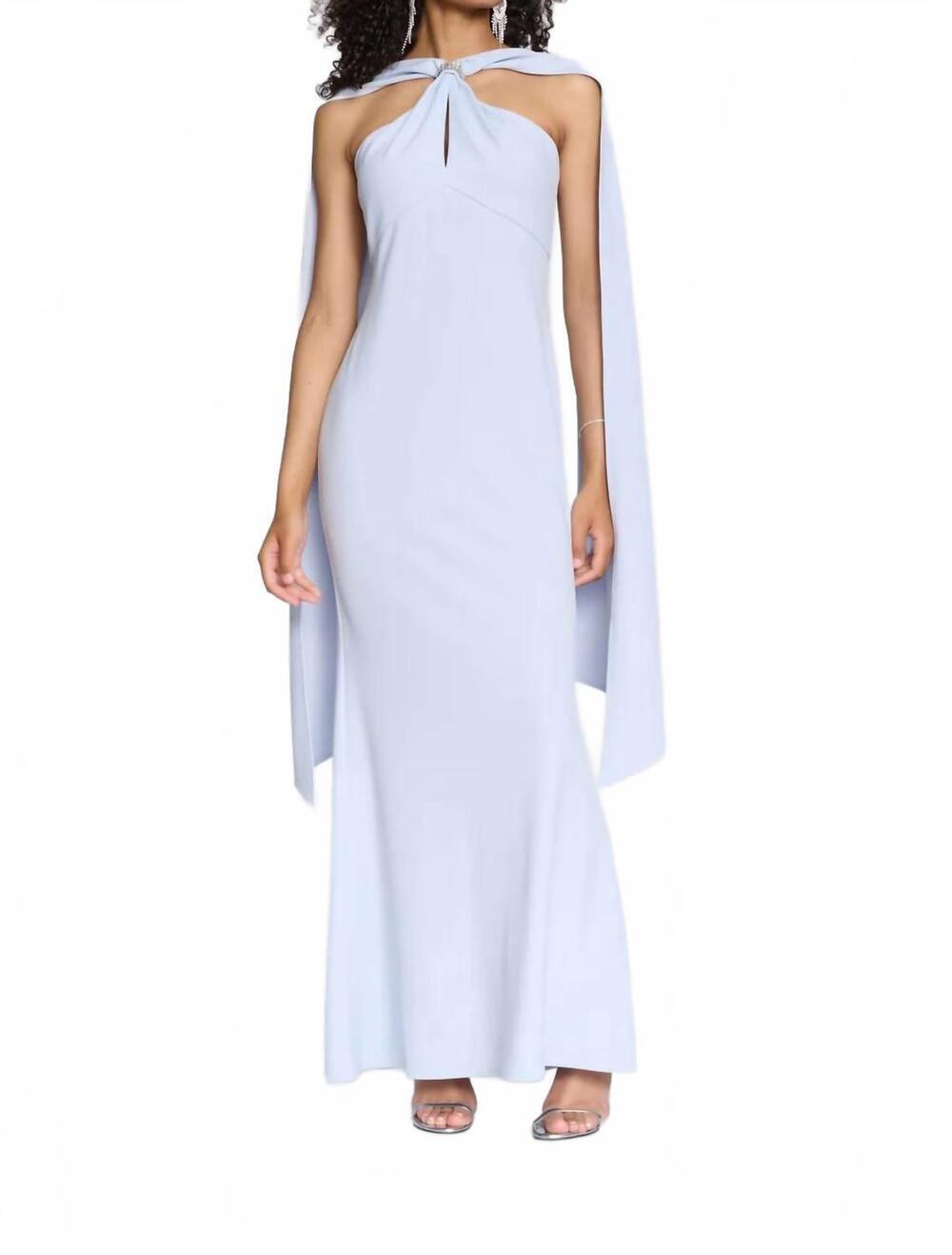 NEW JOSEPH RIBKOFF drape sleeve long dress in blue